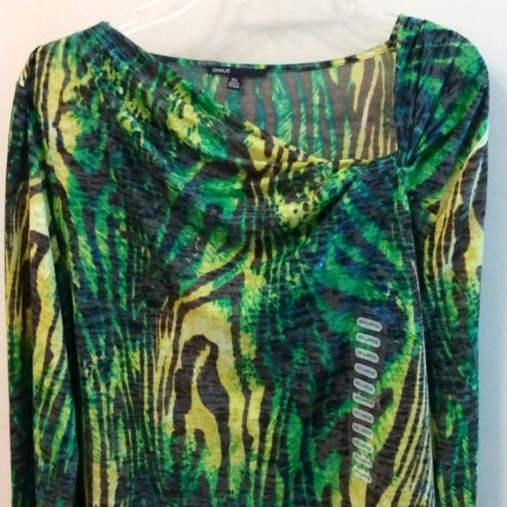 CHAUS Asymmetrical Neckline Top XXL